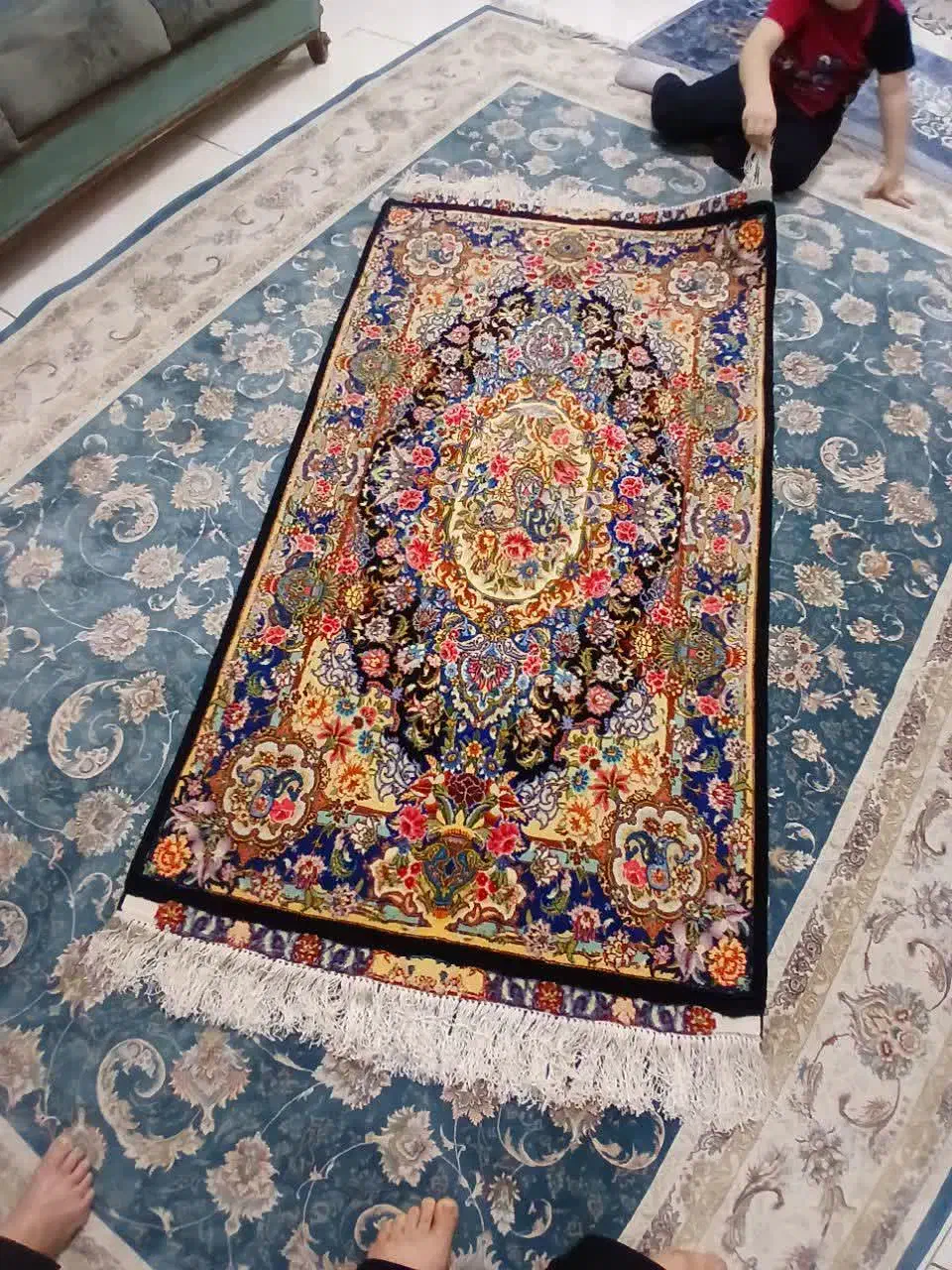 فرش ابریشم|فرش|کرج, حصارک بالا|دیوار