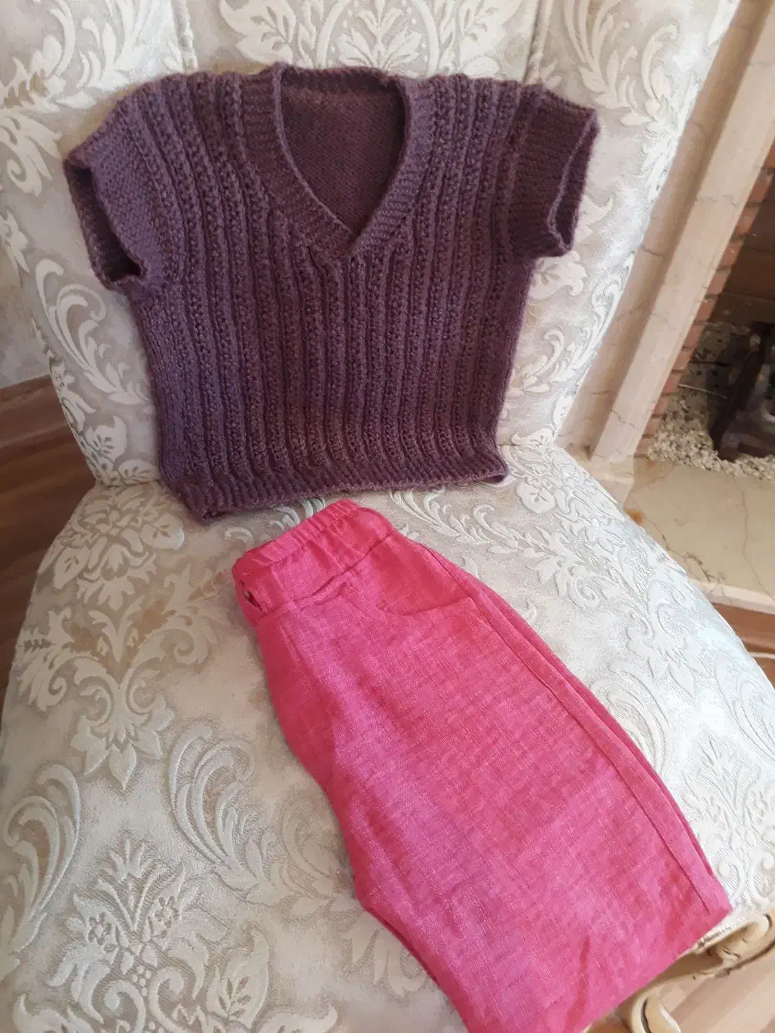 بافت ژیله وشلوارک لنین|کفش و لباس بچه|رشت, منظریه|دیوار