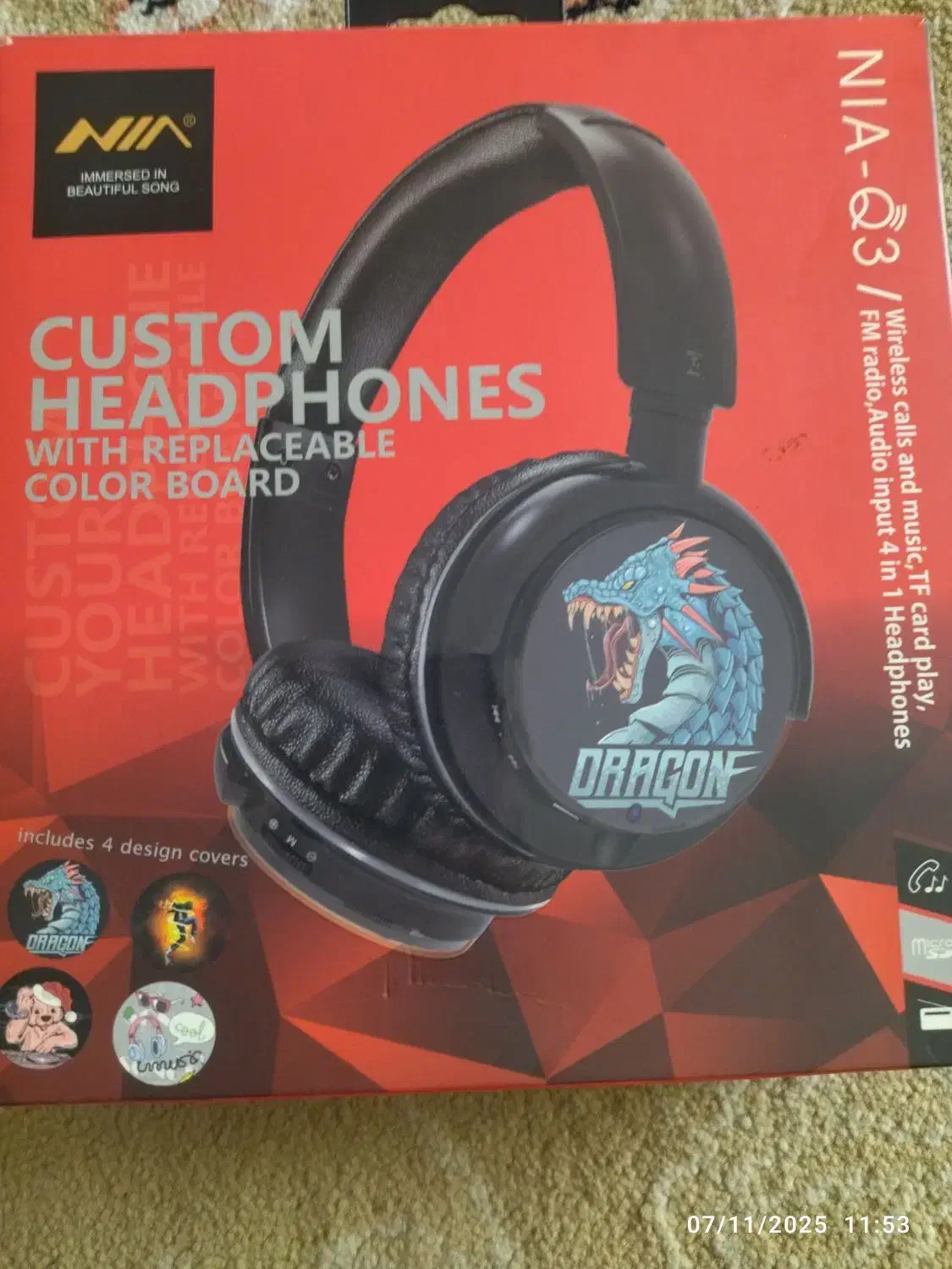 هدفون بلوتوثی  نیا کیو3 معموری خور|لوازم جانبی موبایل و تبلت|مشهد, شهرک شهید باهنر|دیوار