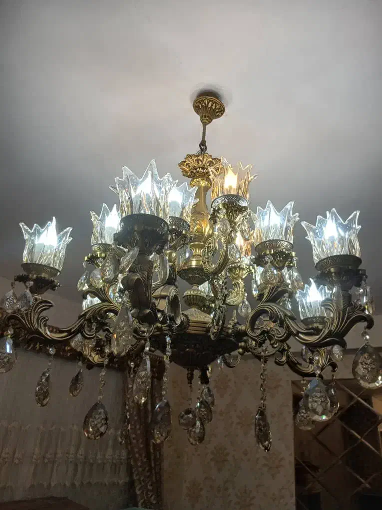 جفت لوستر سنگین|لوستر و چراغ آویز|تبریز, |دیوار