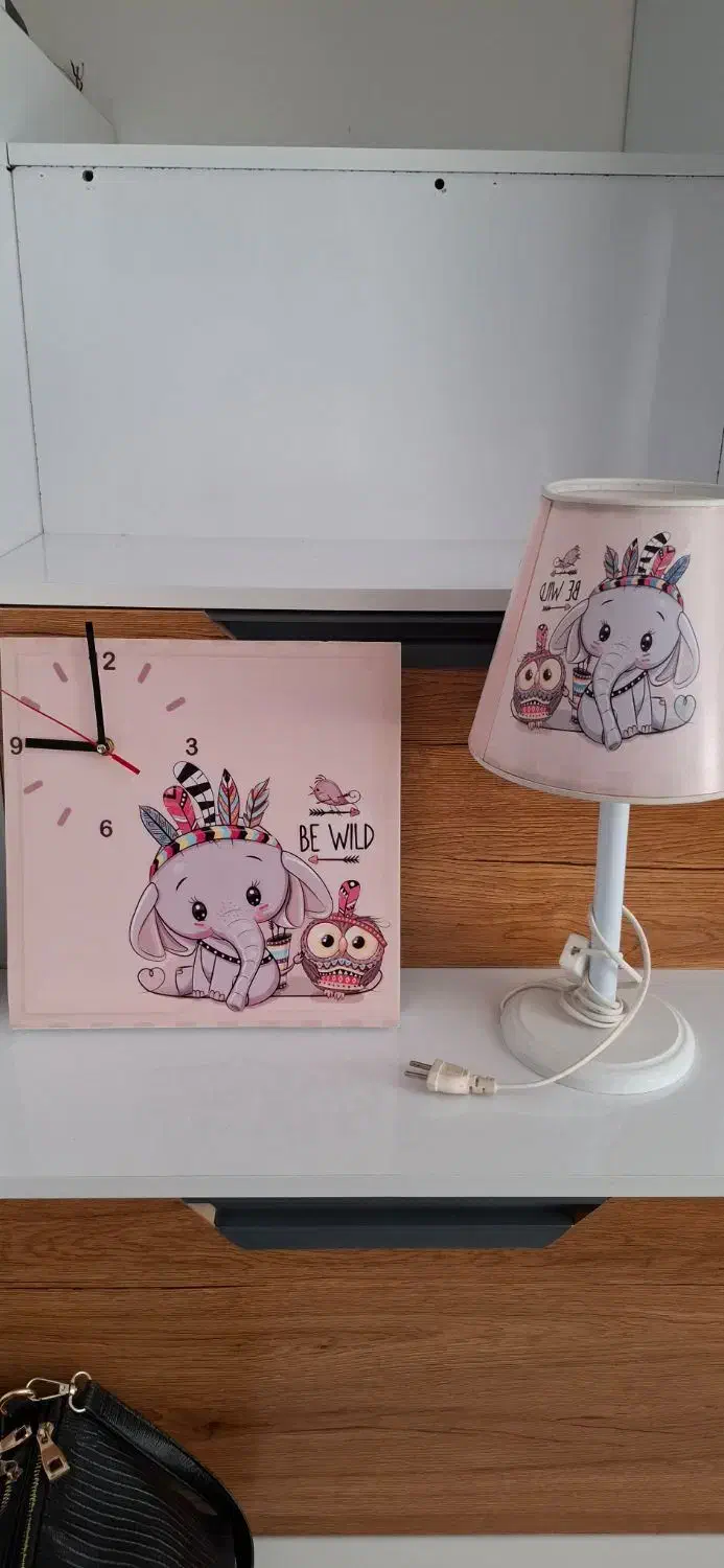 ست لوستر ، ساعت دیواری  آباژور اتاق خواب کودک|لوستر و چراغ آویز|اراک, |دیوار