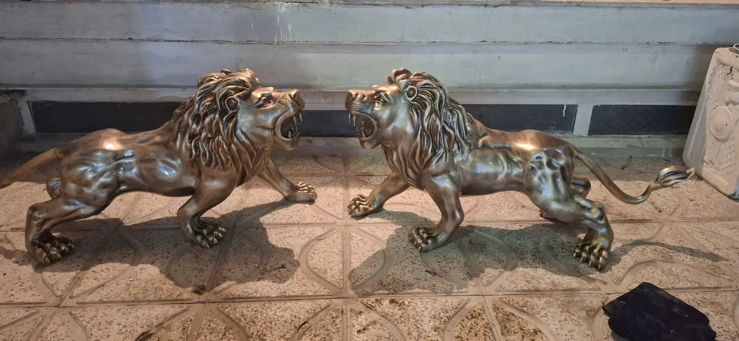 مجسمه برنز شیر|مجسمه، تندیس، ماکت|اندیشه, اندیشه فاز ۴|دیوار