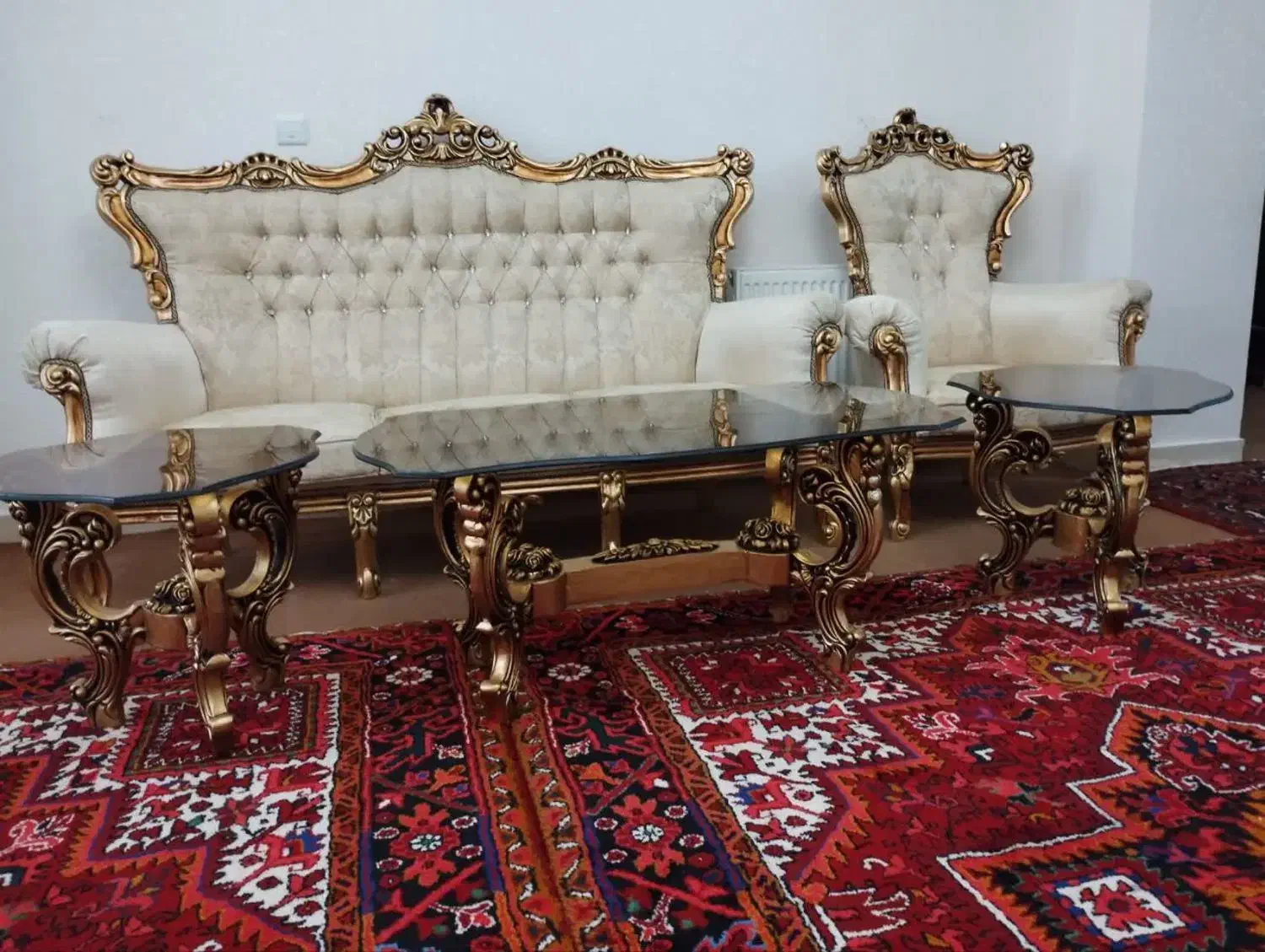 مبلمان استیل۹نفره|مبلمان خانگی و میز عسلی|شبستر, |دیوار