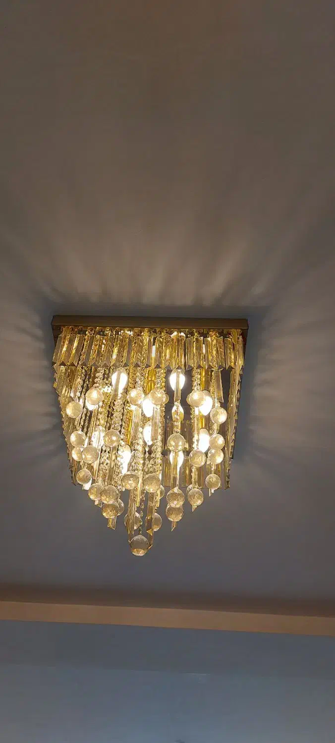 لوستر سقفی کریستالی|لوستر و چراغ آویز|اردبیل, |دیوار