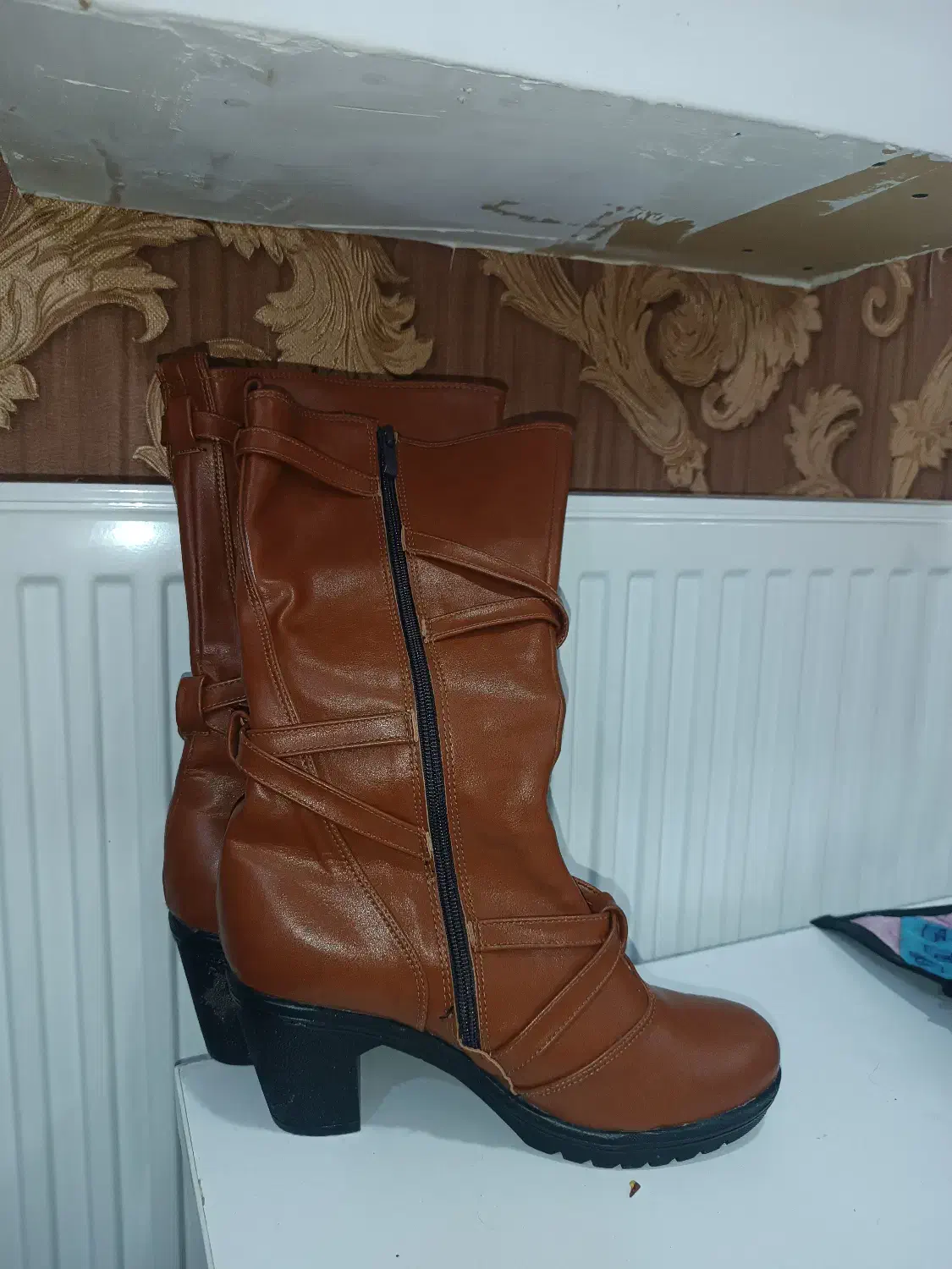 پوتین زنانه عسلی خارجی|کیف، کفش، کمربند|ملایر, |دیوار