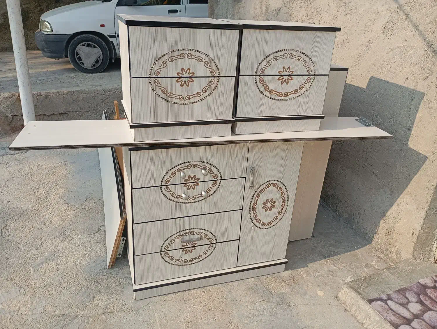 تخت خواب دو نفره|تخت و سرویس خواب|لامرد, |دیوار