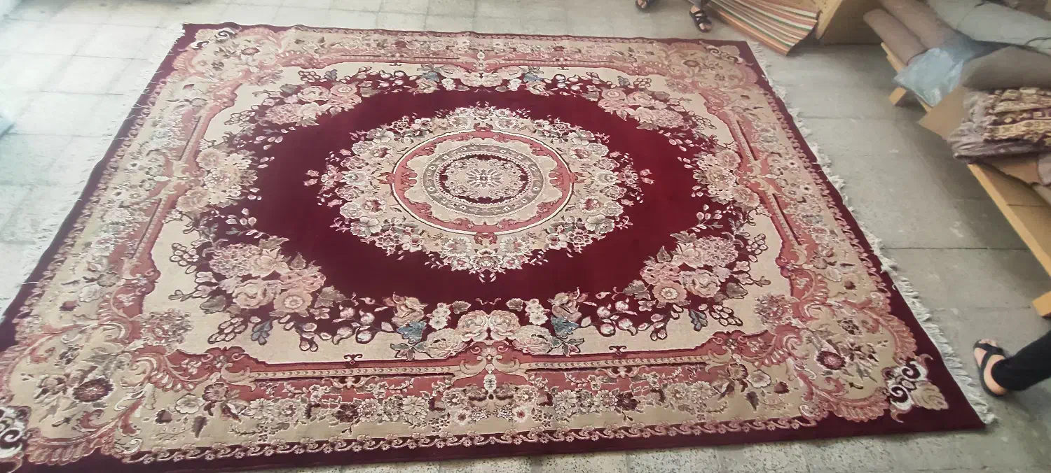 فرش زرشکی 9 متری|فرش|سلماس, |دیوار