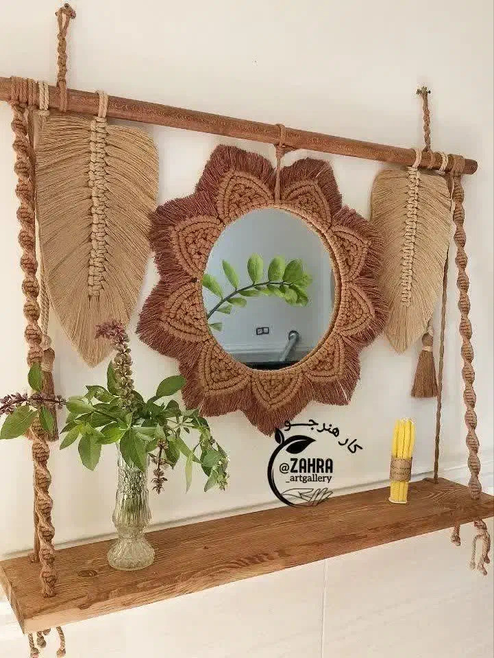 آینه جذاب گرد ،قاب آینه|آینه|بیرجند, |دیوار