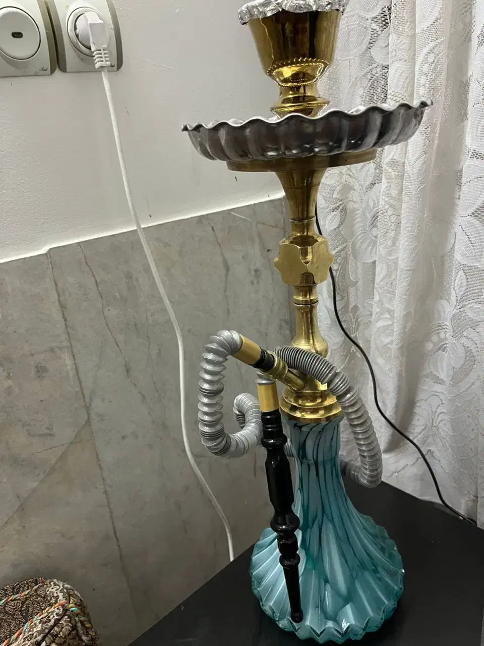 قلیان برنج|کلکسیون اشیاء عتیقه|یزد, |دیوار