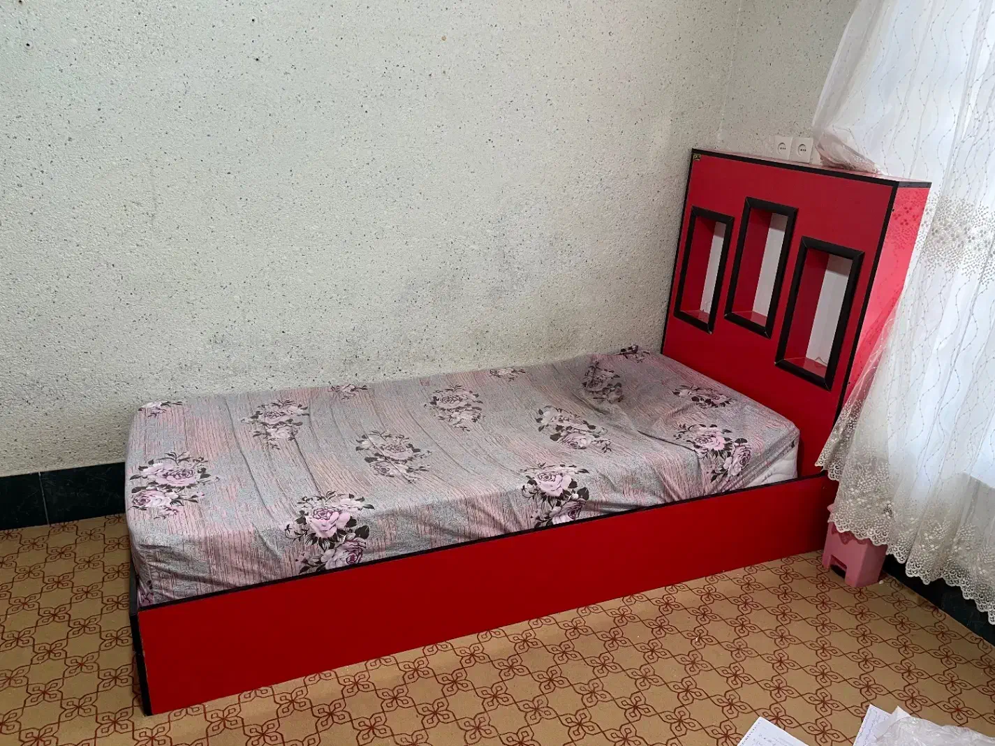 کمد لباسی و تخت خواب نوجوان|تخت و سرویس خواب|فیروزآباد (فارس), |دیوار