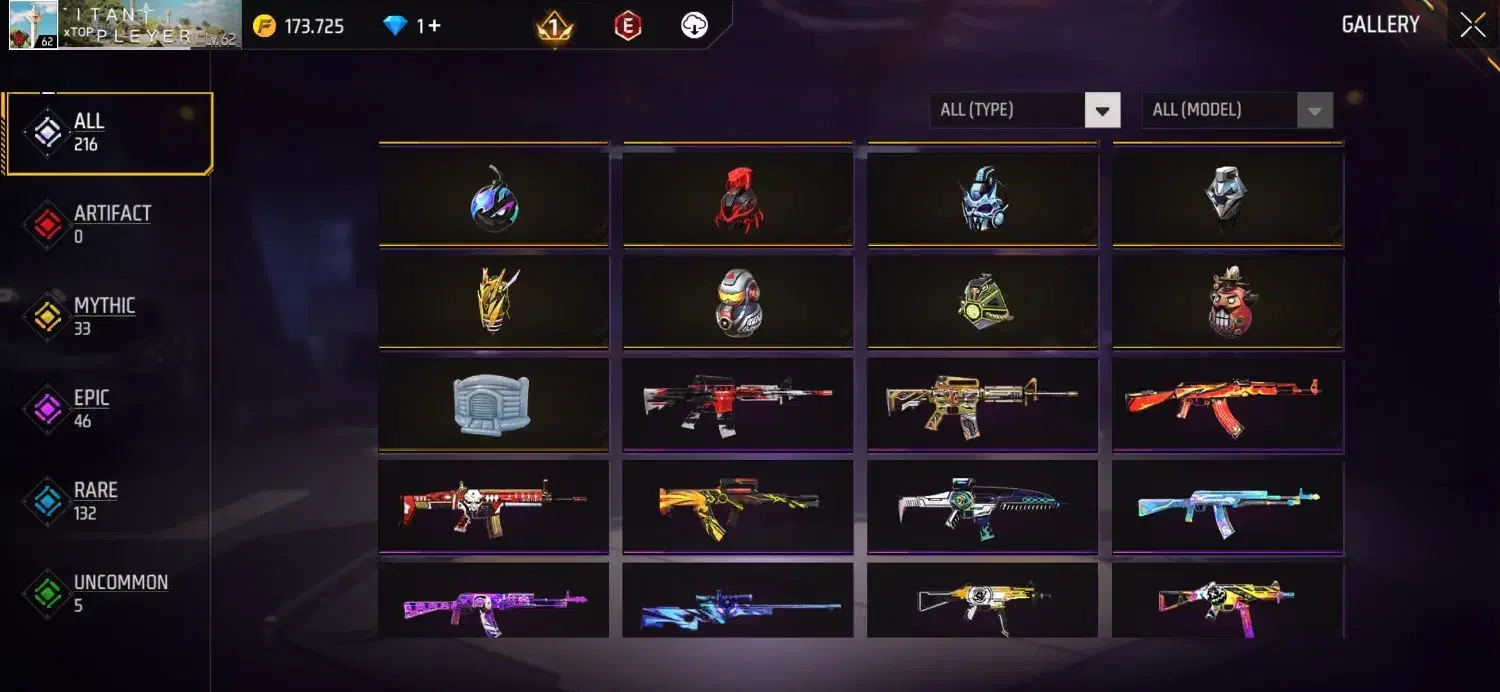 اکانت فری فایر لول 62|کنسول، بازی ویدئویی و آنلاین|جره و بالاده, |دیوار