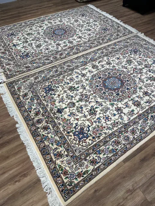 جفت قالیچه ۴ متری نائین|فرش|اصفهان, نقش جهان|دیوار