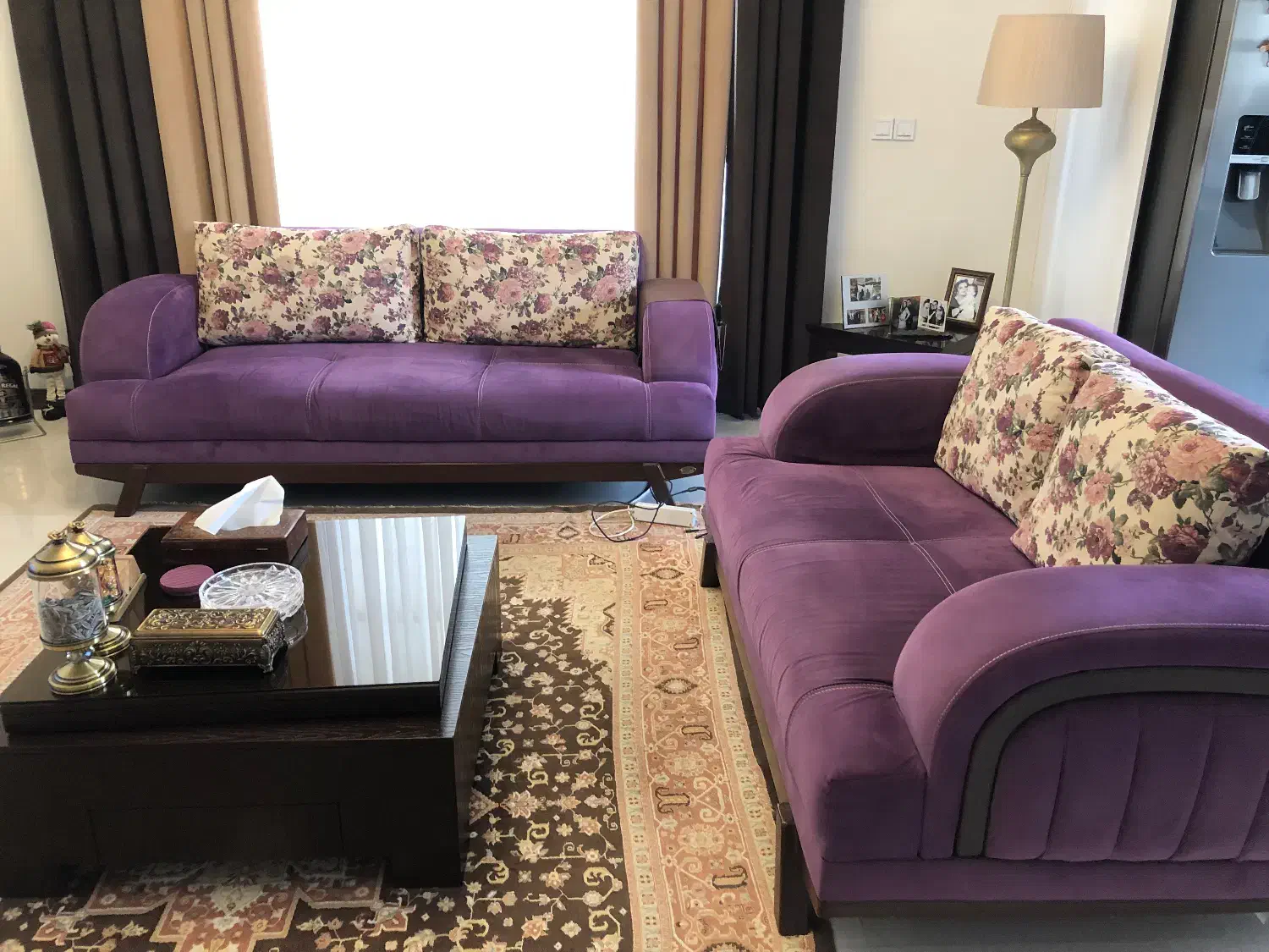 مبل ۷ نفره ، میز وسط، میز ناهار خوری ۶ نفره|مبلمان خانگی و میز عسلی|گرمدره, |دیوار