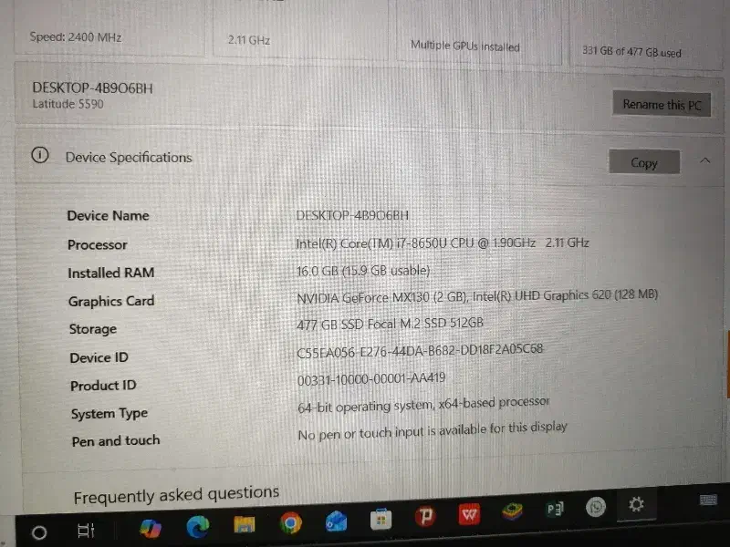 لپتاپ  دل 5590|رایانه همراه|زاهدان, |دیوار