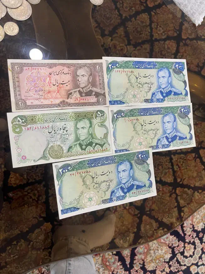 اسکناس زمان شاه|کلکسیون سکه، تمبر، اسکناس|ایذه, |دیوار