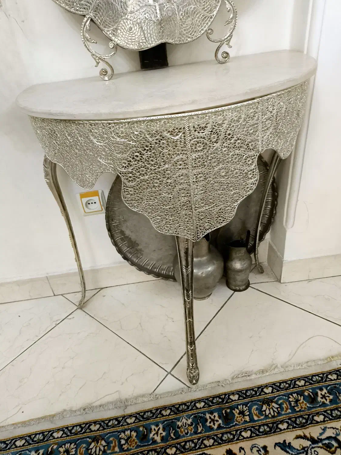 آینه شمعدان و کنسول ملیله|بوفه، ویترین، کنسول|تهران, پرواز|دیوار