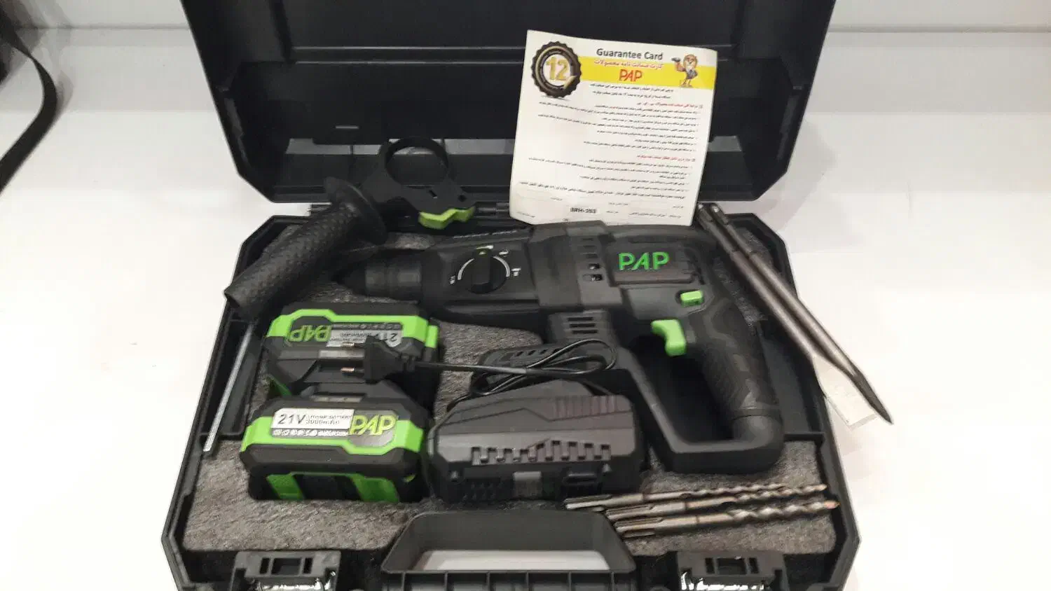 دریل بتن کن شارژی سه کاره ۲۱ ولت ۲ باطری پی ای پی|ابزارآلات|شریفآباد, |دیوار