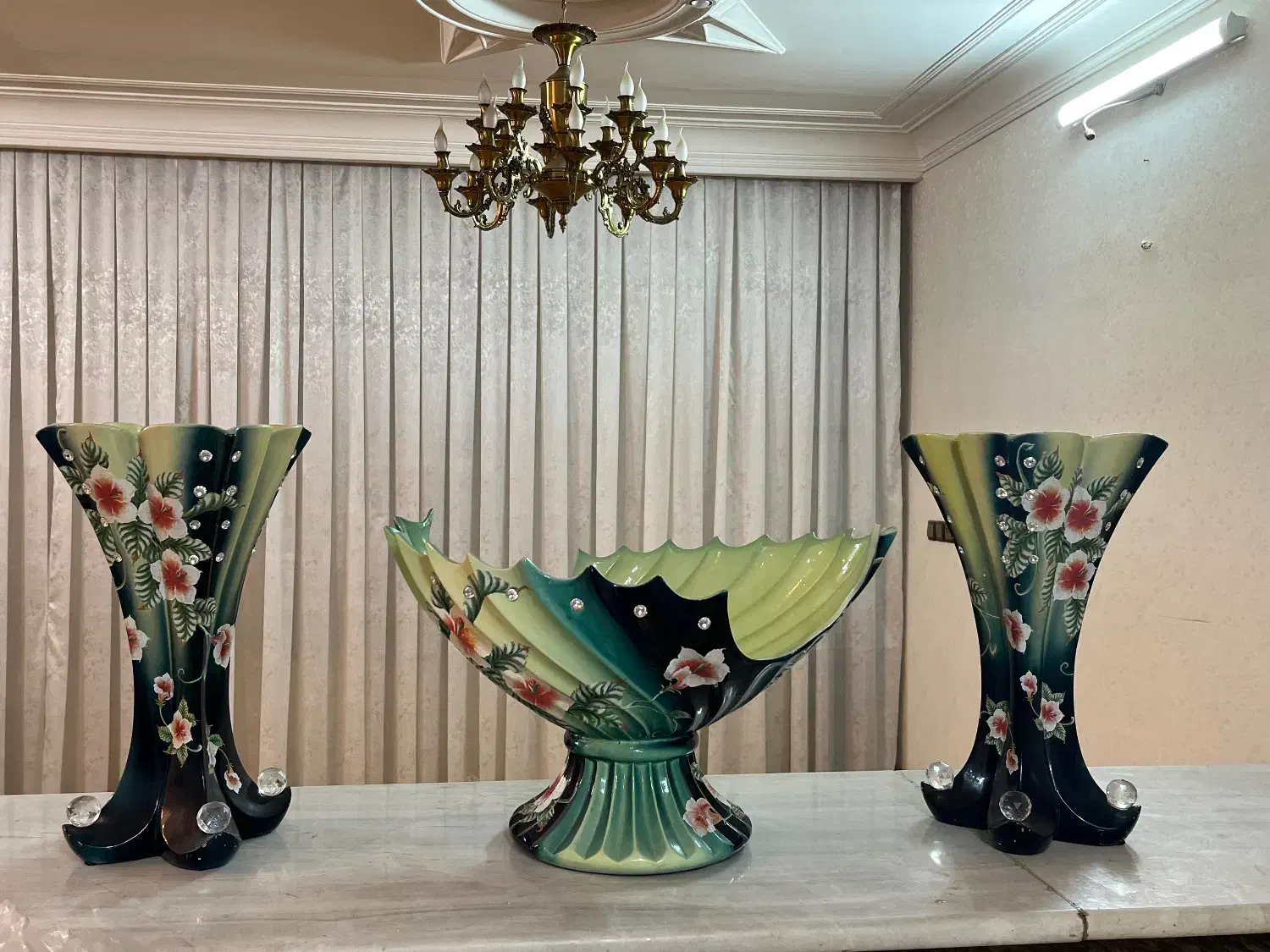 سه تیکه گلدان|مجسمه، تندیس، ماکت|قم, صادقی|دیوار