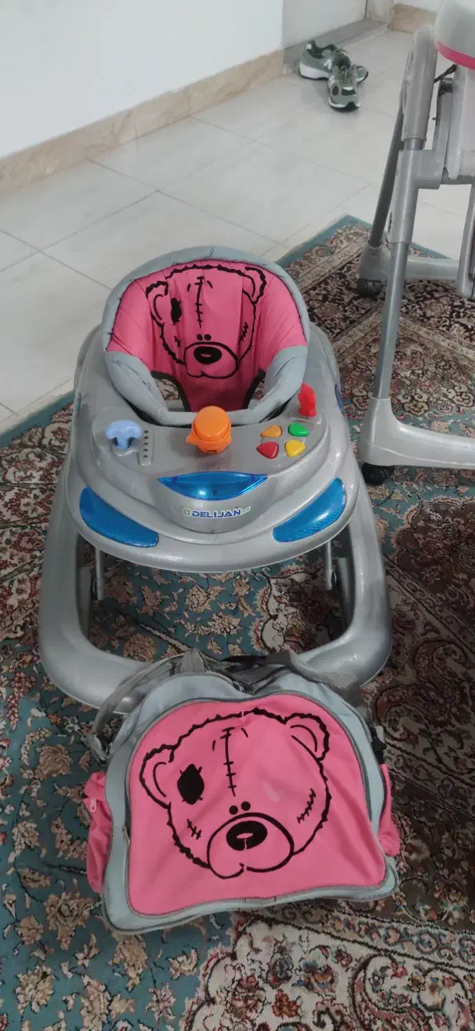 سرویس کالسکه روروئک دلیجان به همراه صندلی غذا|کالسکه و لوازم جانبی|رشت, شهرک قدس|دیوار