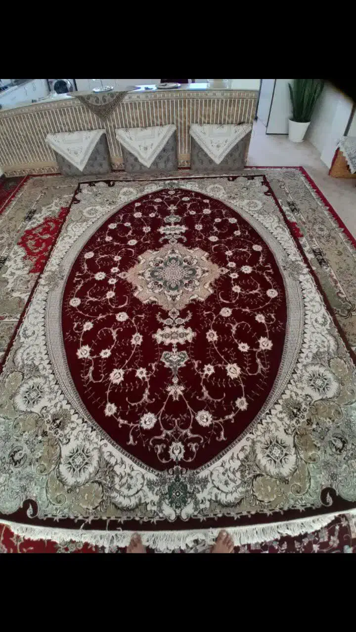 فرش 700شانه زمینه لاکی 2عدد|فرش|اردکان, |دیوار