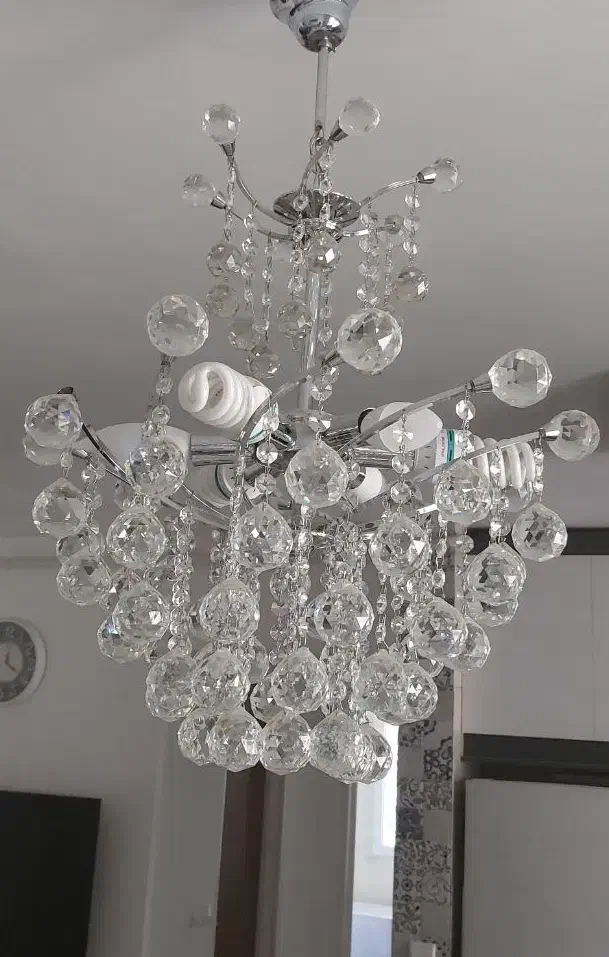 یک جفت لوستر کریستالی|لوستر و چراغ آویز|قزوین, |دیوار