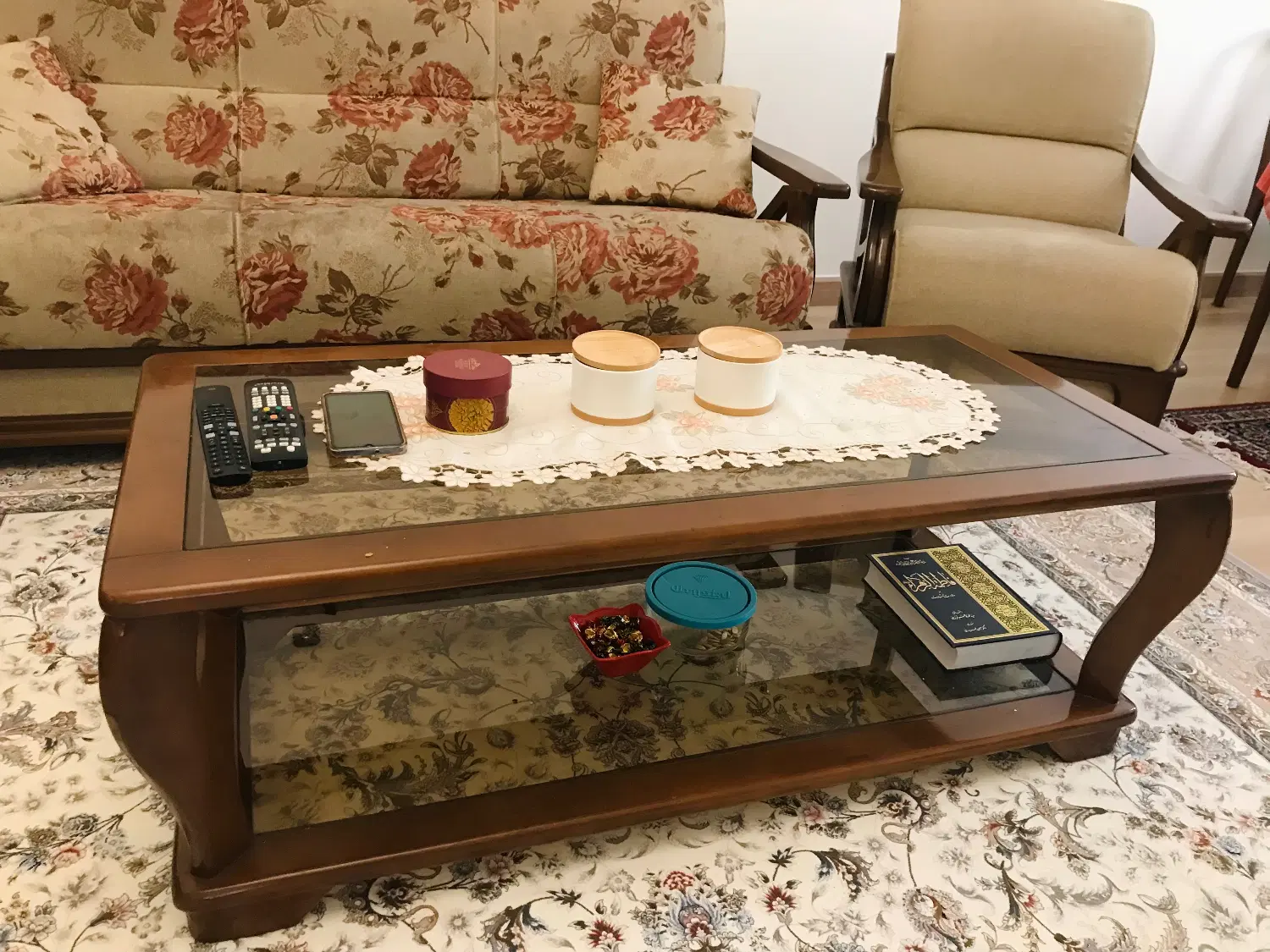 مبلمان ۷ نفره چوب راش طبیعی|مبلمان خانگی و میز عسلی|تهران, امیرآباد|دیوار
