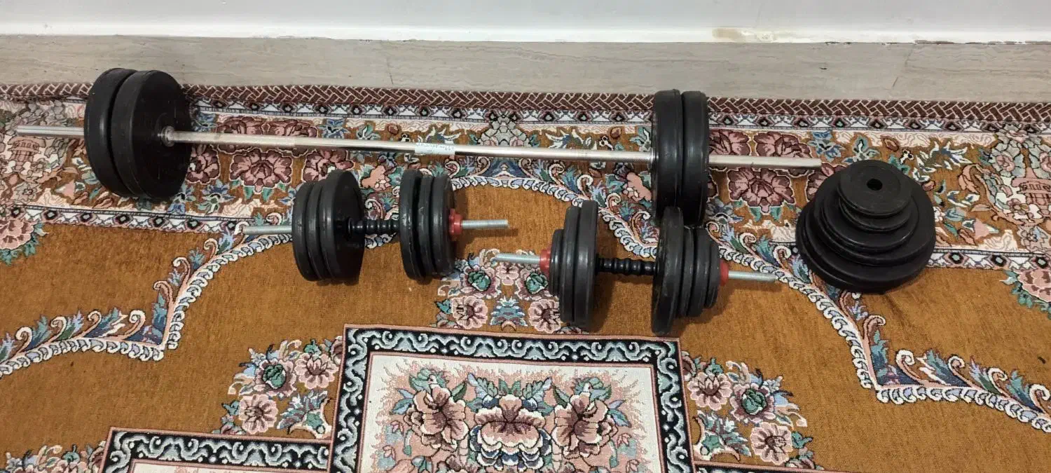 فروش دمبل و هالتر متغیر ۵۰ کیلویی|تجهیزات ورزشی|عسلویه, |دیوار