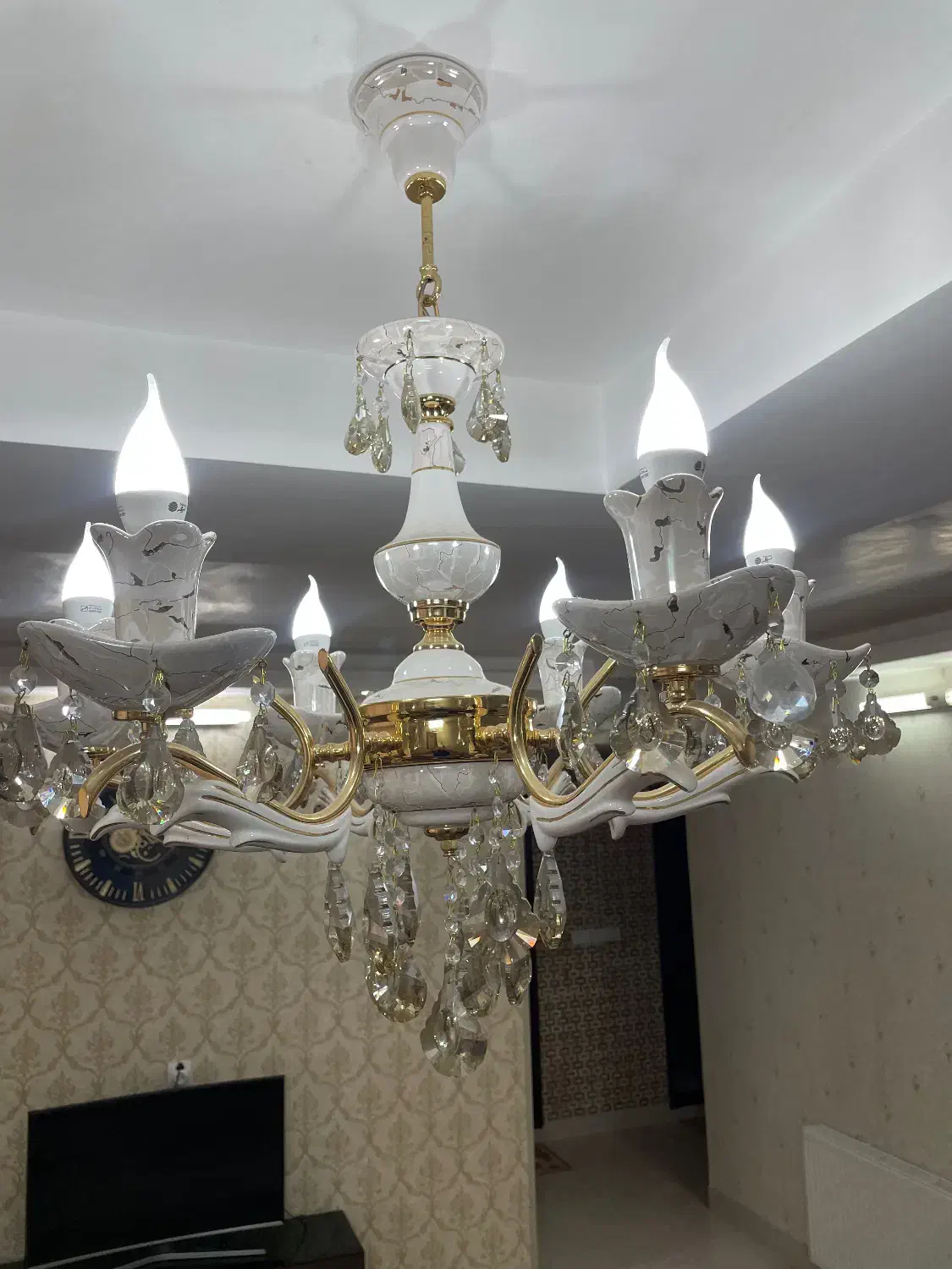 لوستر برنزی چینی|لوستر و چراغ آویز|بیرجند, |دیوار