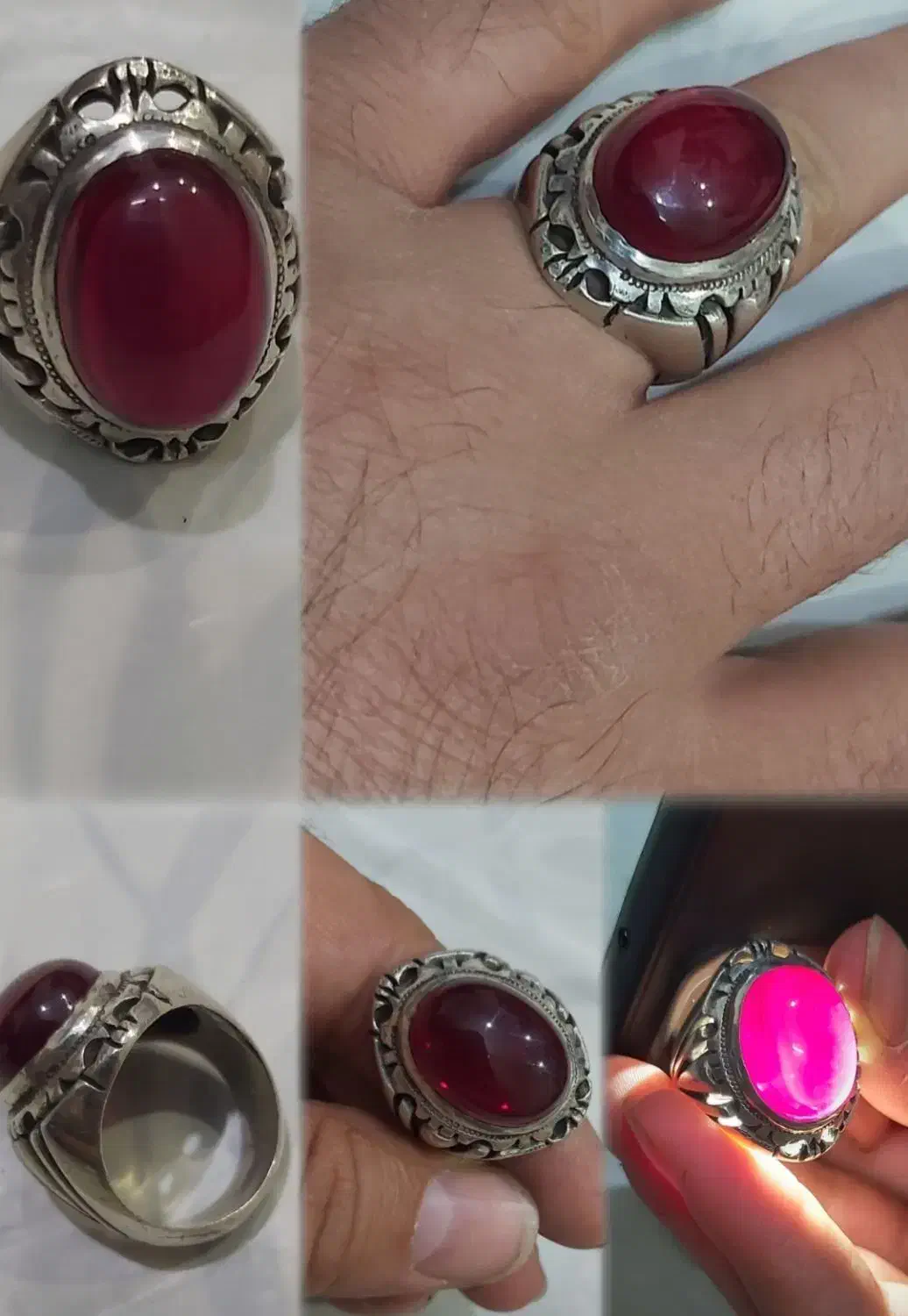 انگشتر نقره یاقوت معدنی|جواهرات|اندیشه, اندیشه فاز ۳|دیوار