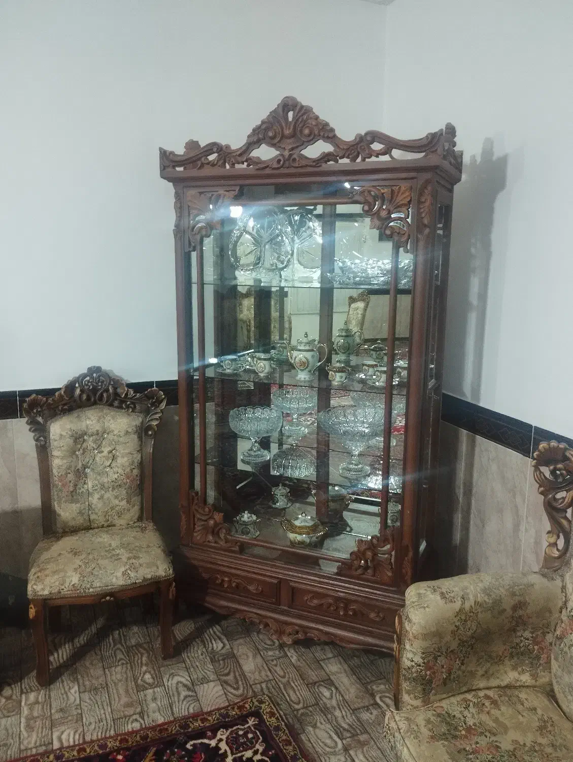 بوفه چوبی راش|بوفه، ویترین، کنسول|هشترود, |دیوار