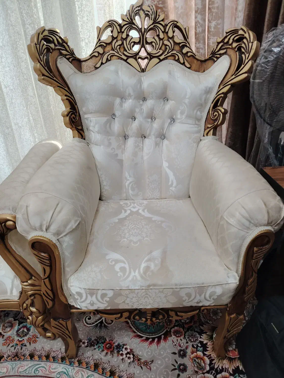 مبل سلطنتی عروس (نو) 9 نفره|مبلمان خانگی و میز عسلی|نجفآباد, طالقانی|دیوار