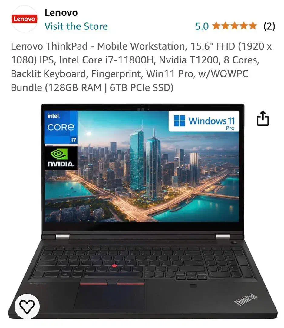 لپتاپThinkPad رم 128GB و حافظه 6TB (کاملاً نو)|رایانه همراه|اهواز, کیانپارس |دیوار