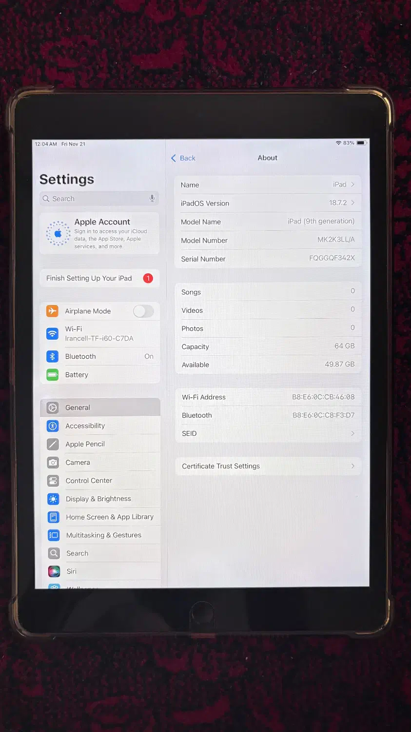 تبلت اپل سری ۹ iPad|تبلت|آبادان, |دیوار