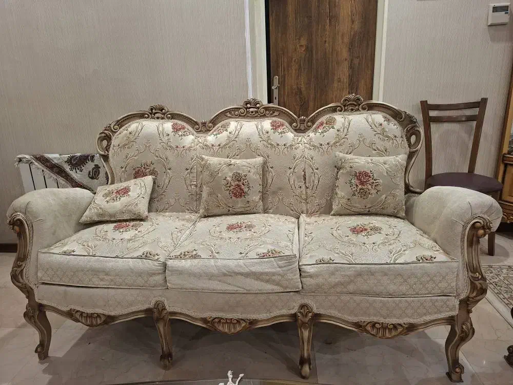 مبل استیل ۹ نفره با میز غذاخوری|مبلمان خانگی و میز عسلی|تهران, شهرک آزمایش|دیوار