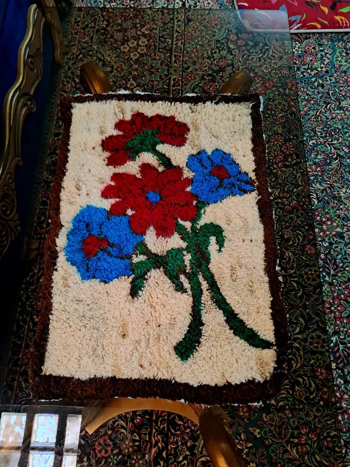 تابلو فرش بافتنی قدیمی|تابلو فرش|کرمان, |دیوار