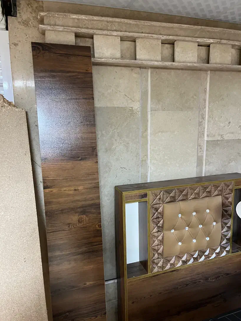 تخت یک نفره طرح چوب|تخت و سرویس خواب|رشت, گلباغ نماز|دیوار