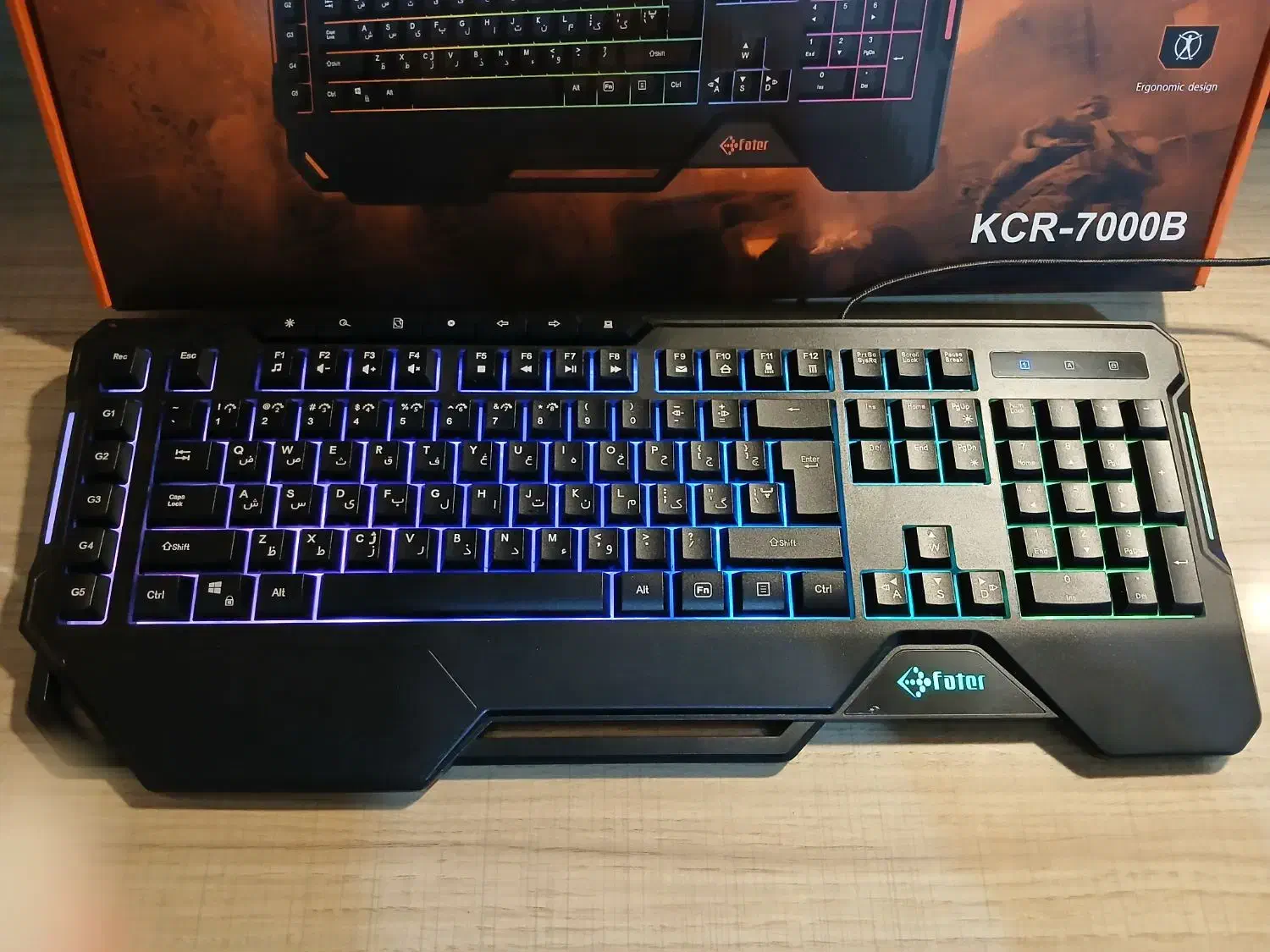 کیبورد RGB گیمینگ مکانیکال فاطر مدل 7000B|قطعات و لوازم جانبی رایانه|تبریز, |دیوار