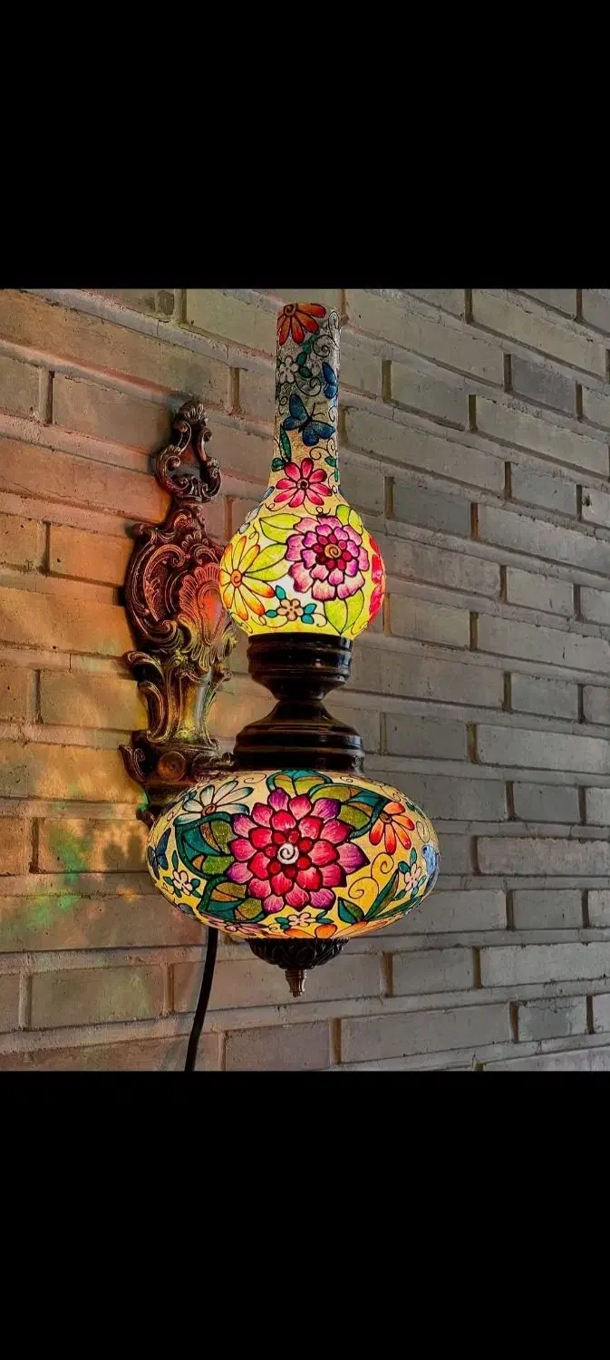 چراغ دیوارکوب دست ساز|لوستر و چراغ آویز|چالوس, |دیوار