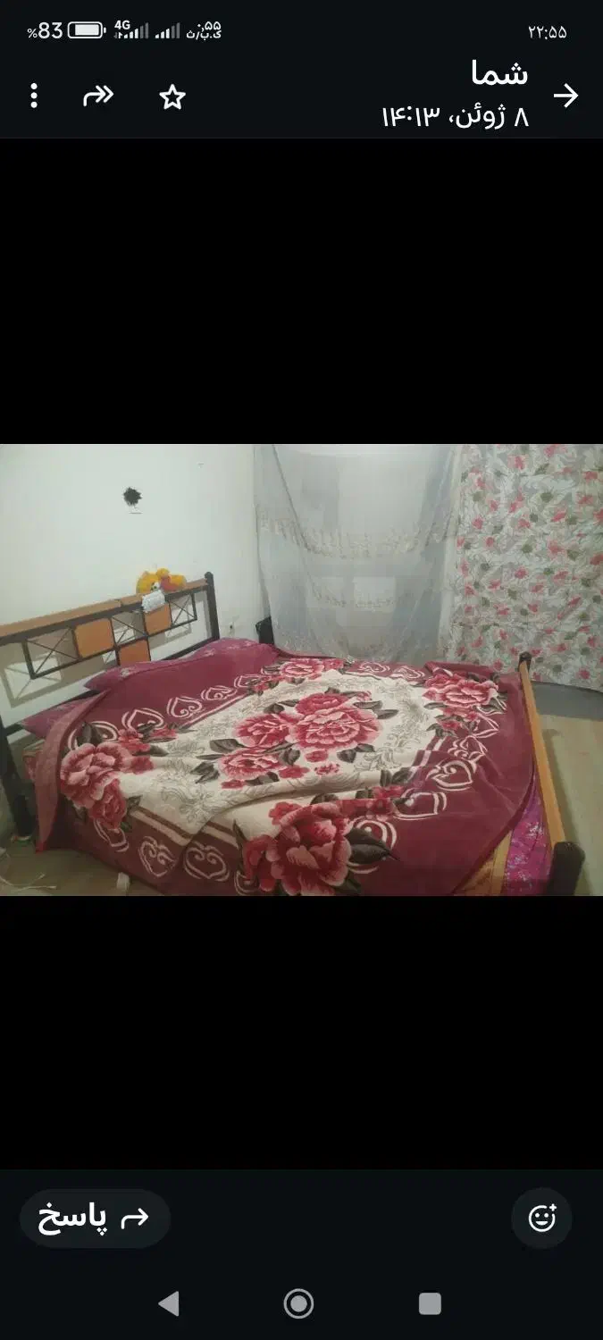 تخت خواب فلزی|تخت و سرویس خواب|ایرانشهر, |دیوار