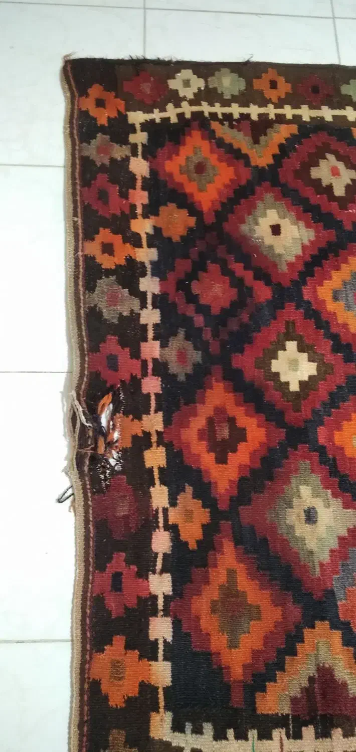 گلیم دست باف|گلیم، جاجیم، گبه|کرمانشاه, |دیوار