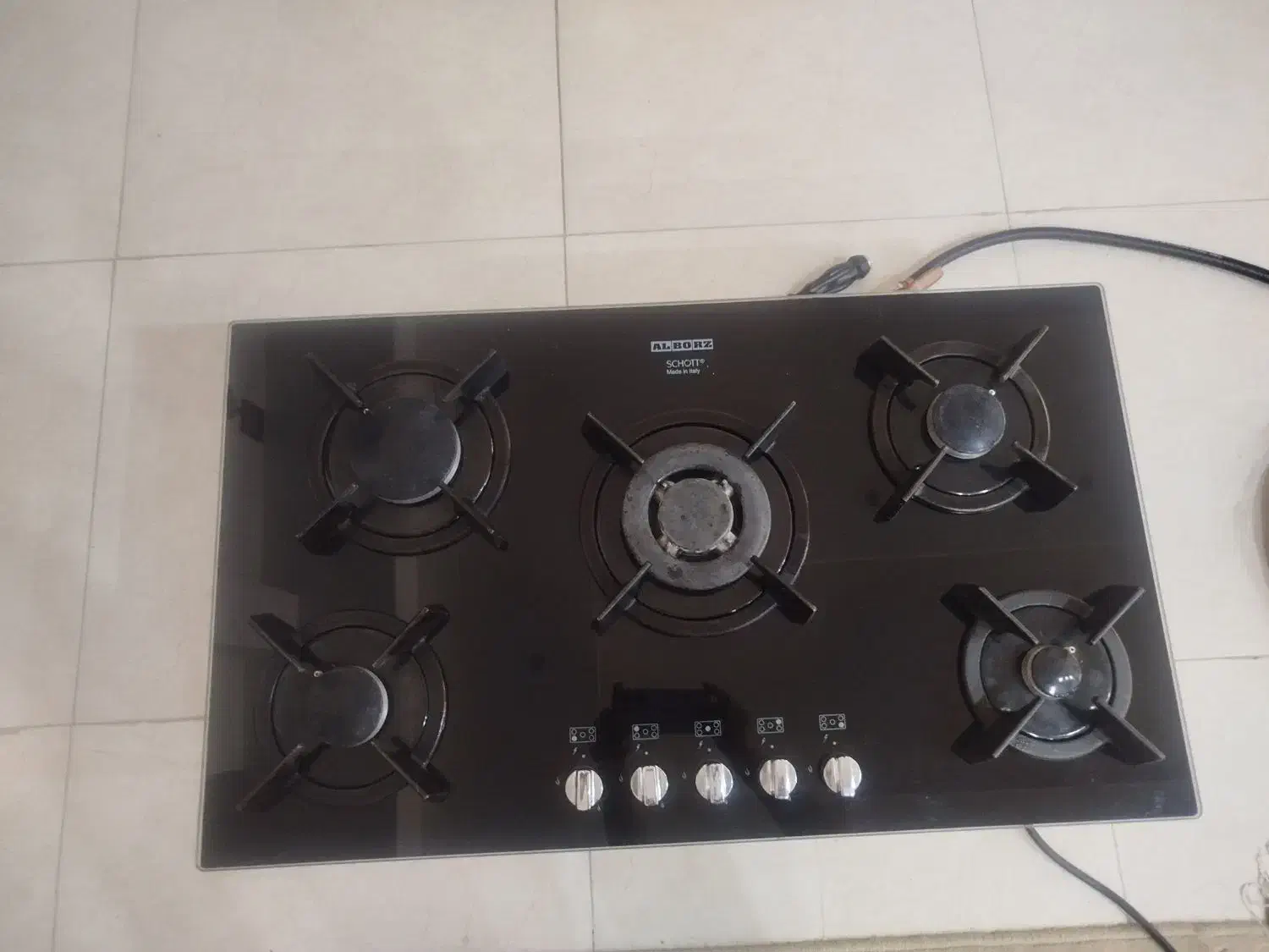 گاز تو کار 5 شعله استیل البرز قطعات ساباف ایتالیا|اجاق گاز و لوازم برقی پختوپز|گرمدره, |دیوار