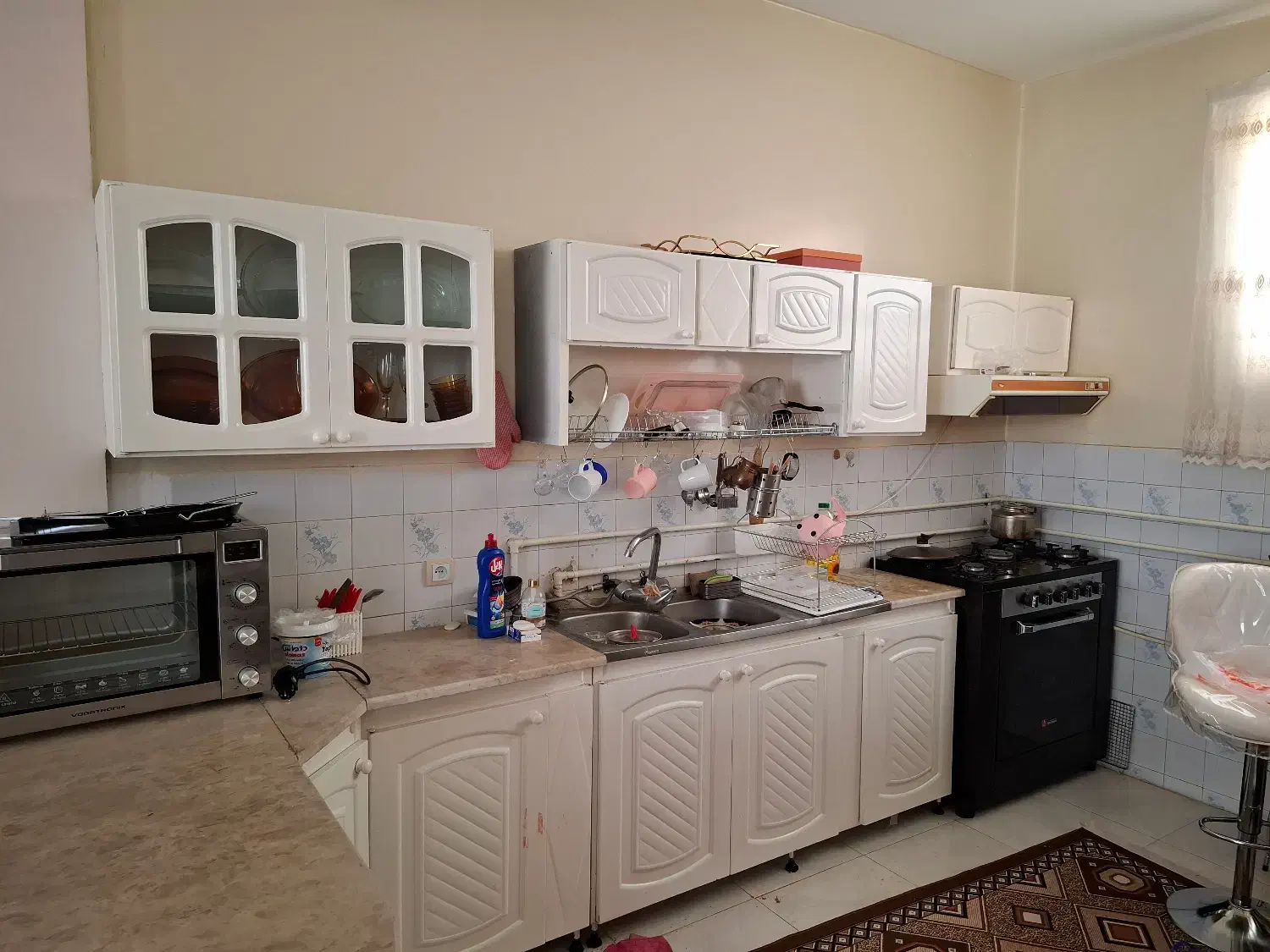 ۴ متر کابینت آشپزخانه سالم و همراه با سینک و سنگ|مصالح و تجهیزات ساختمان|داراب, |دیوار