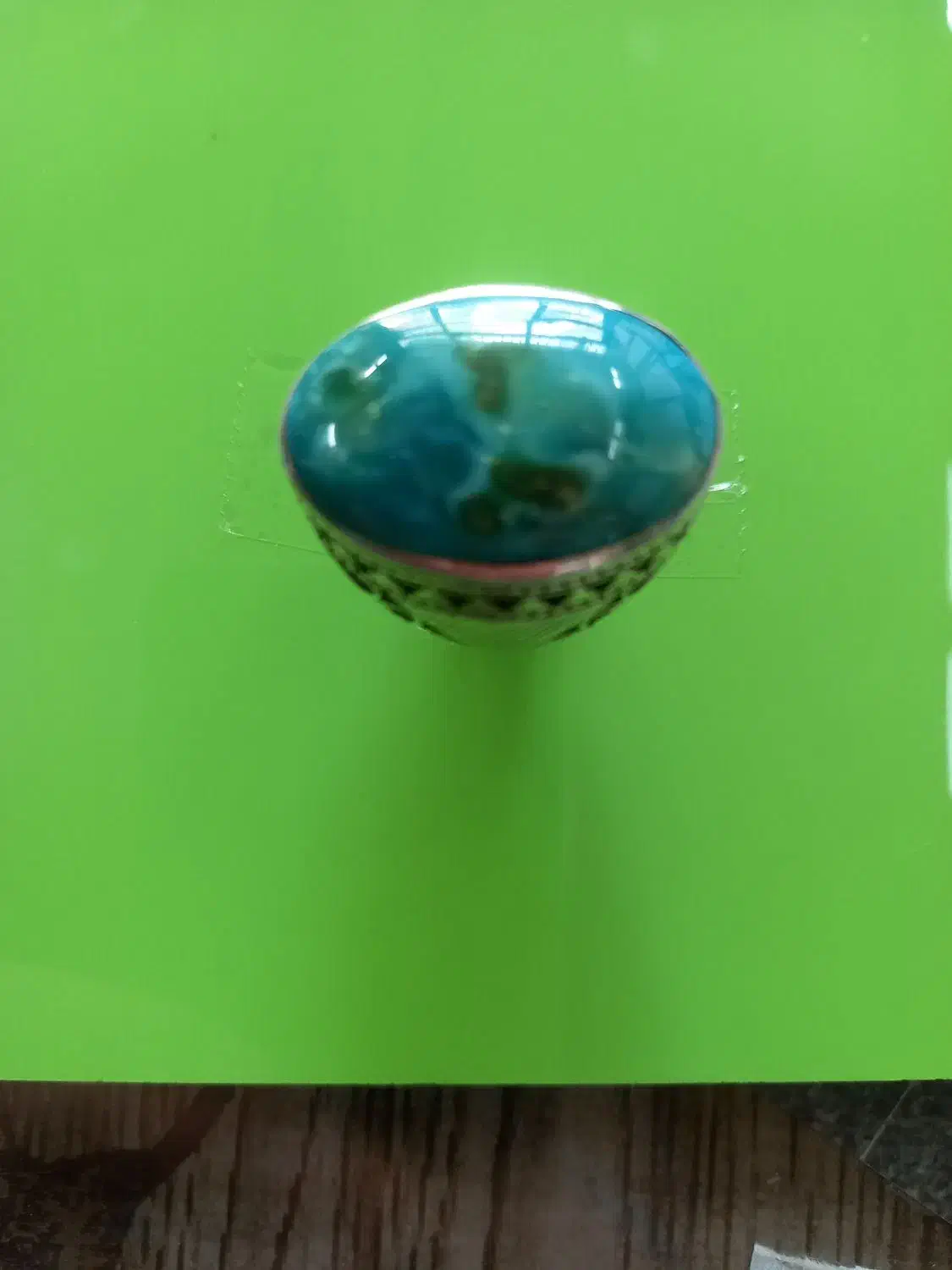 انگشترفیروزه اصل نیشابوروعقیق سرخ طوقداریمنی|جواهرات|اردبیل, |دیوار