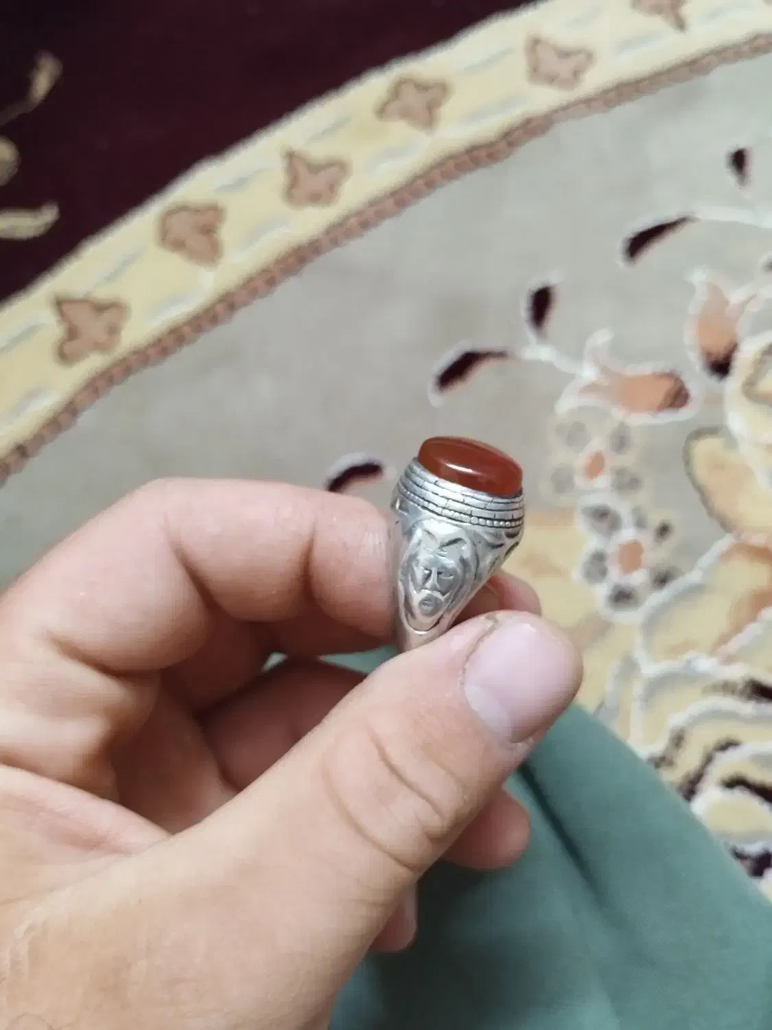 انگشتر نقره قدیمی دست ساز عقیق|جواهرات|رباط‌کریم, رباط‌کریم|دیوار
