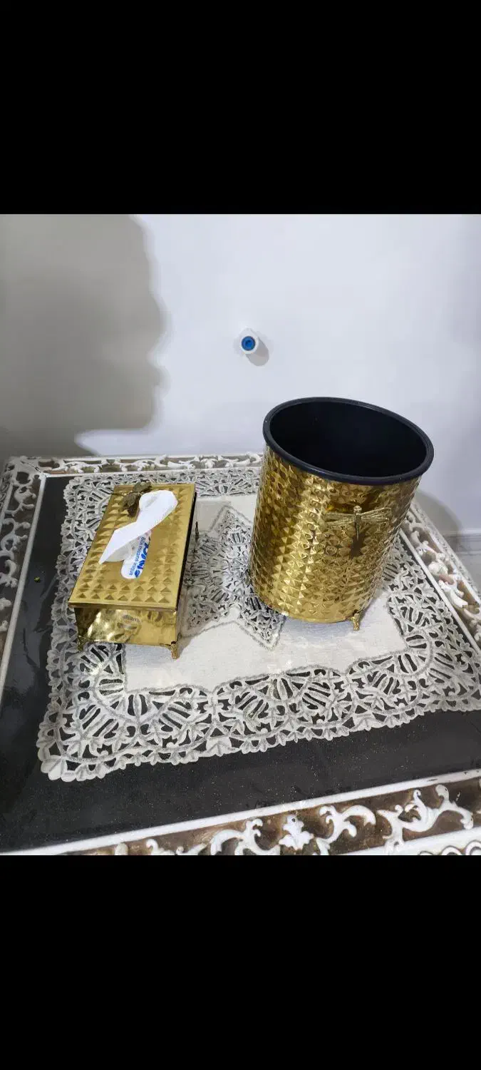 جا دستمال کاغذی و سطلش|ظروف سرو و پذیرایی|پاکدشت, شهرک انقلاب|دیوار