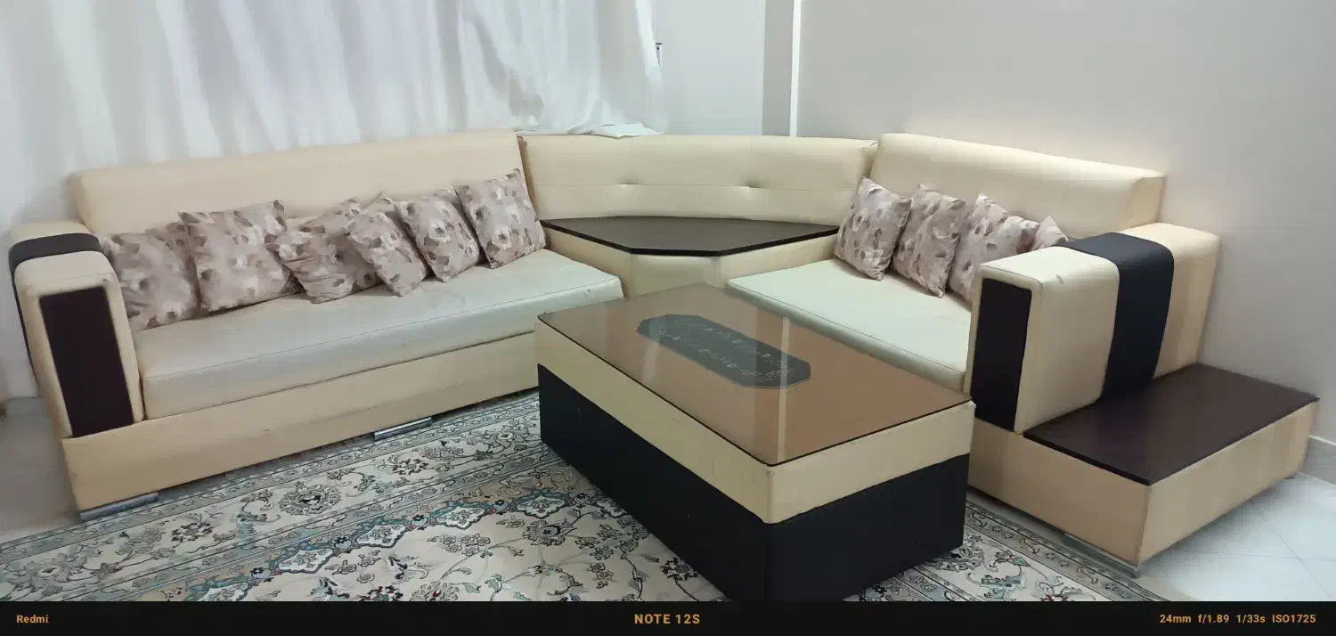 مبل راحتی ال چرمی،سالم|مبلمان خانگی و میز عسلی|مشهد, چهارچشمه|دیوار