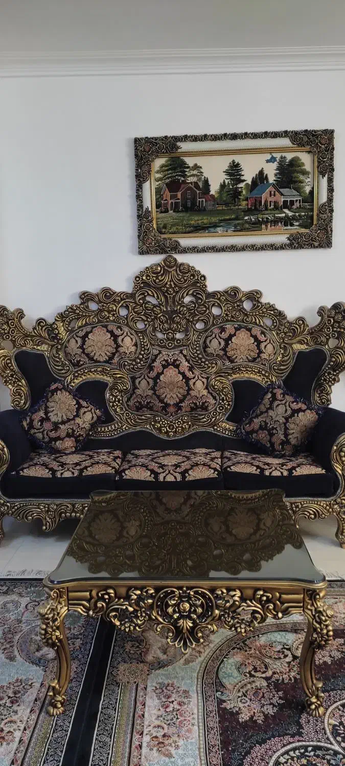 مبل سلطنتی طرح استیل|مبلمان خانگی و میز عسلی|تالش, هشتپر|دیوار