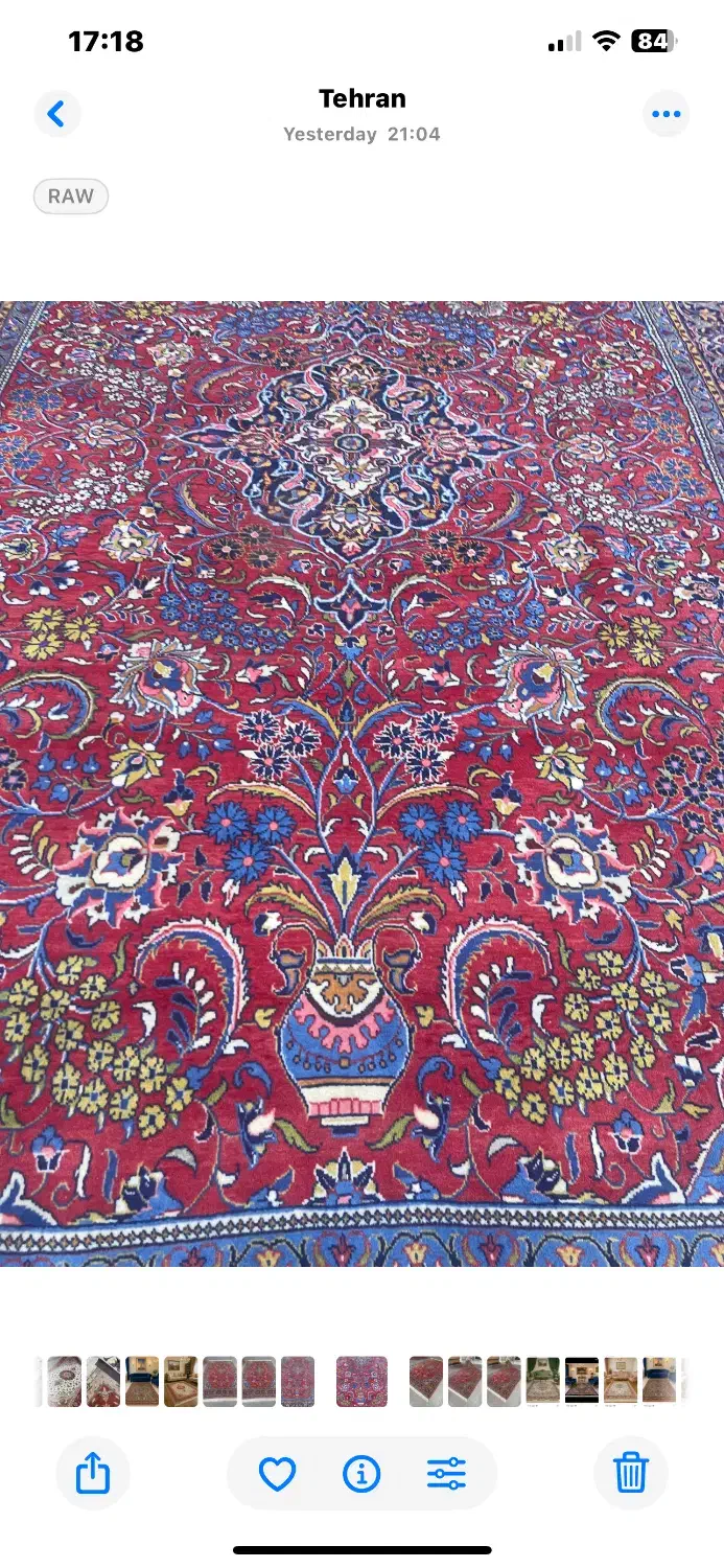 فرش دستباف ۹ متری تک ساروق گلگلدانی (ما کرج هستیم)|فرش|تهران, شهرک چیتگر|دیوار