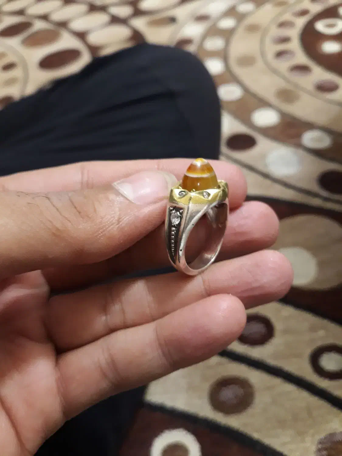 انگشتر عیقیق سه پوست|جواهرات|کرمانشاه, |دیوار