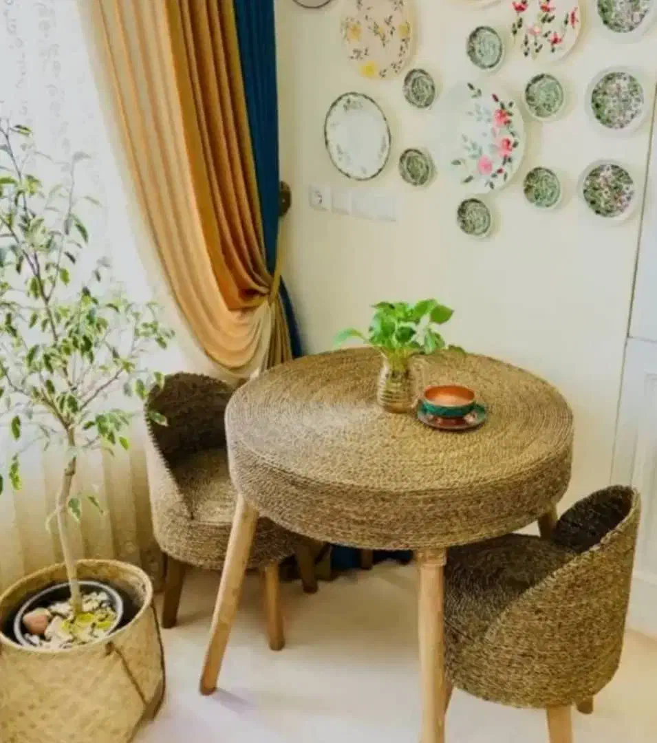 میز و صندلی حصیری و انواع پافر به قیمت تولیدی|میز و صندلی غذاخوری|تهران, هفده شهریور|دیوار